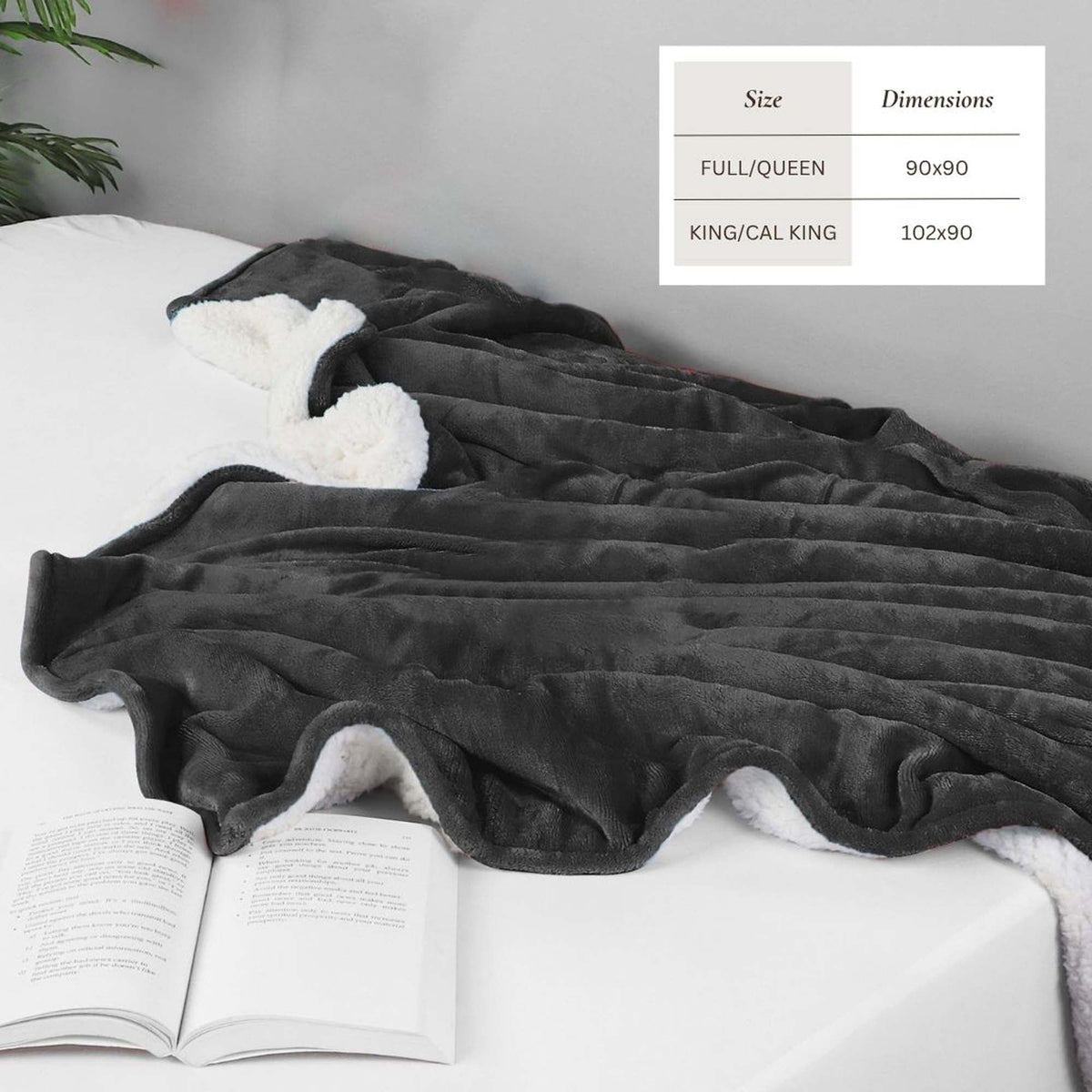 Velvet Plush Sherpa Bed Blanket - Sherpa Fleece Collection
