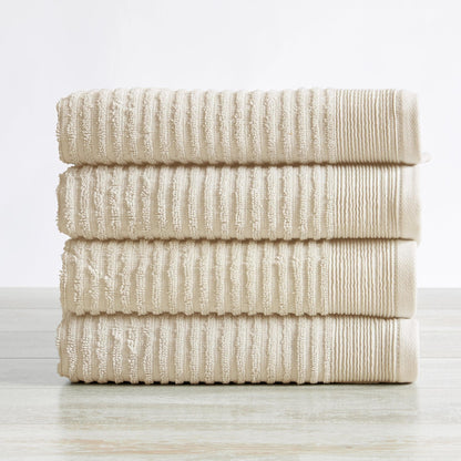 4 Pack Ribbed Hand Towels - Rori Collection