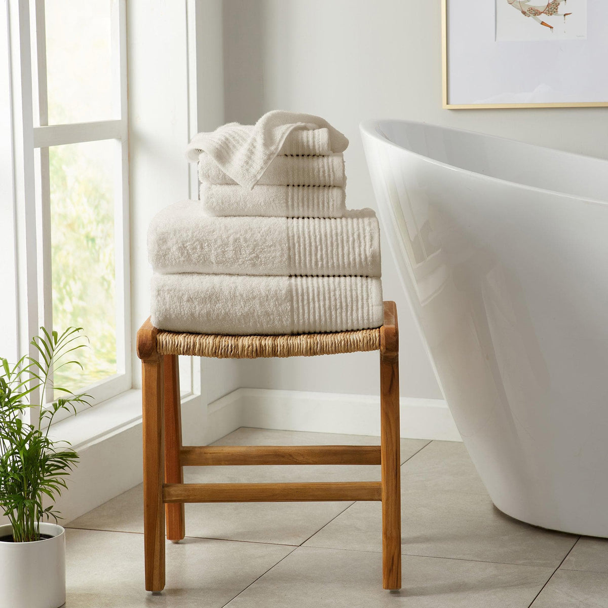 6 Piece Set Cotton Bath Towels - Kasper Collection