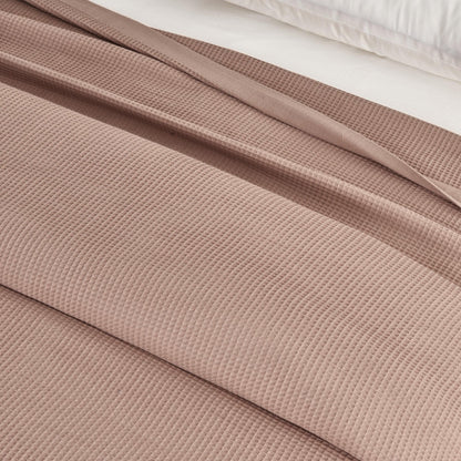 100% Cotton Small Waffle Weave Blanket - Hazel Collection