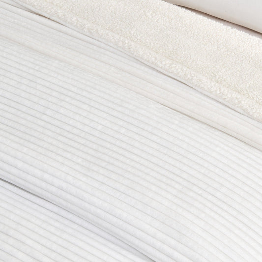 Ribbed Sherpa Throw Blanket - Corduroy Collection