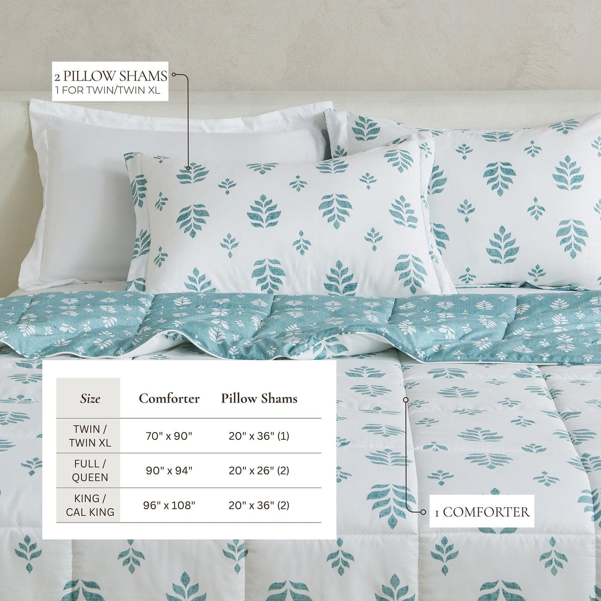 Reversible Comforter Set - Odette Collection