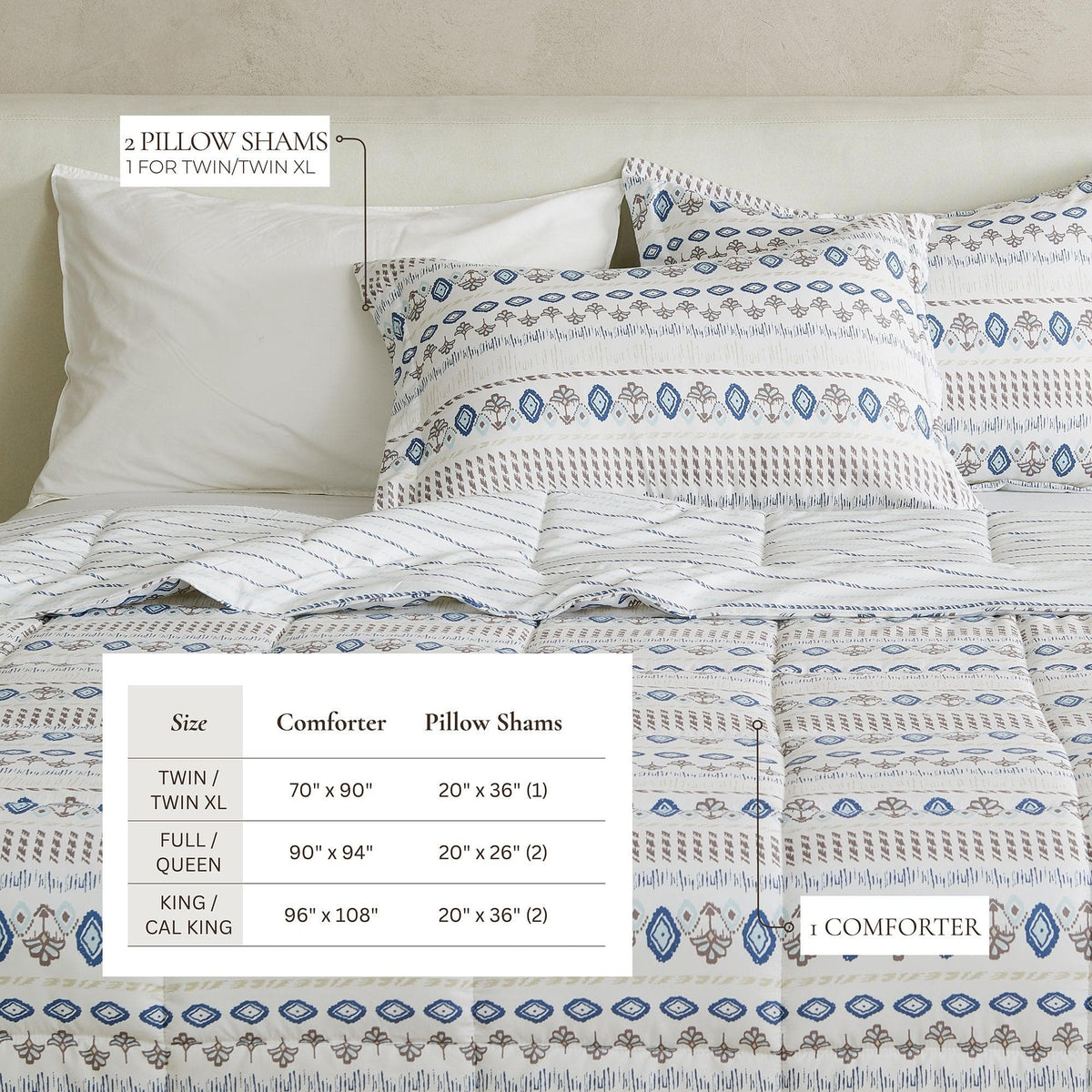 Reversible Comforter Set - Odette Collection