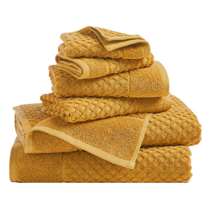 Cotton Diamond Waffle Weave Bath Towel Set - Grayson Collection
