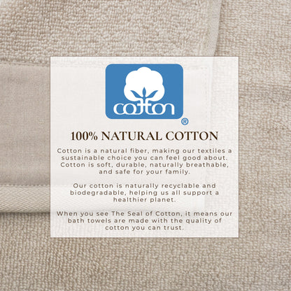 Cotton Linen-Like Border 6-Piece Towel Set - Priya Collection