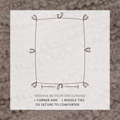 100% Cotton Honeycomb Waffle Duvet Set - Mattea Collection