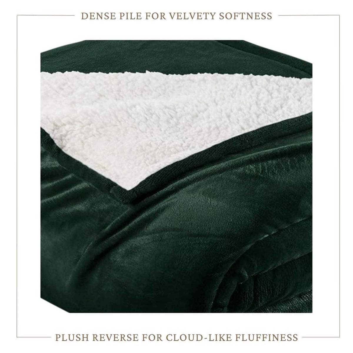 Velvet Plush Sherpa Bed Blanket - Sherpa Fleece Collection