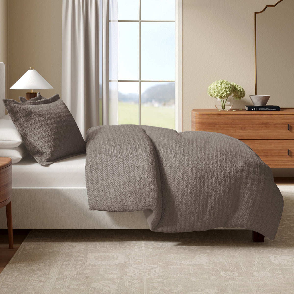 100% Cotton Honeycomb Waffle Duvet Set - Mattea Collection