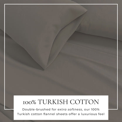 Cotton Solid Flannel Sheet - Nordic Collection