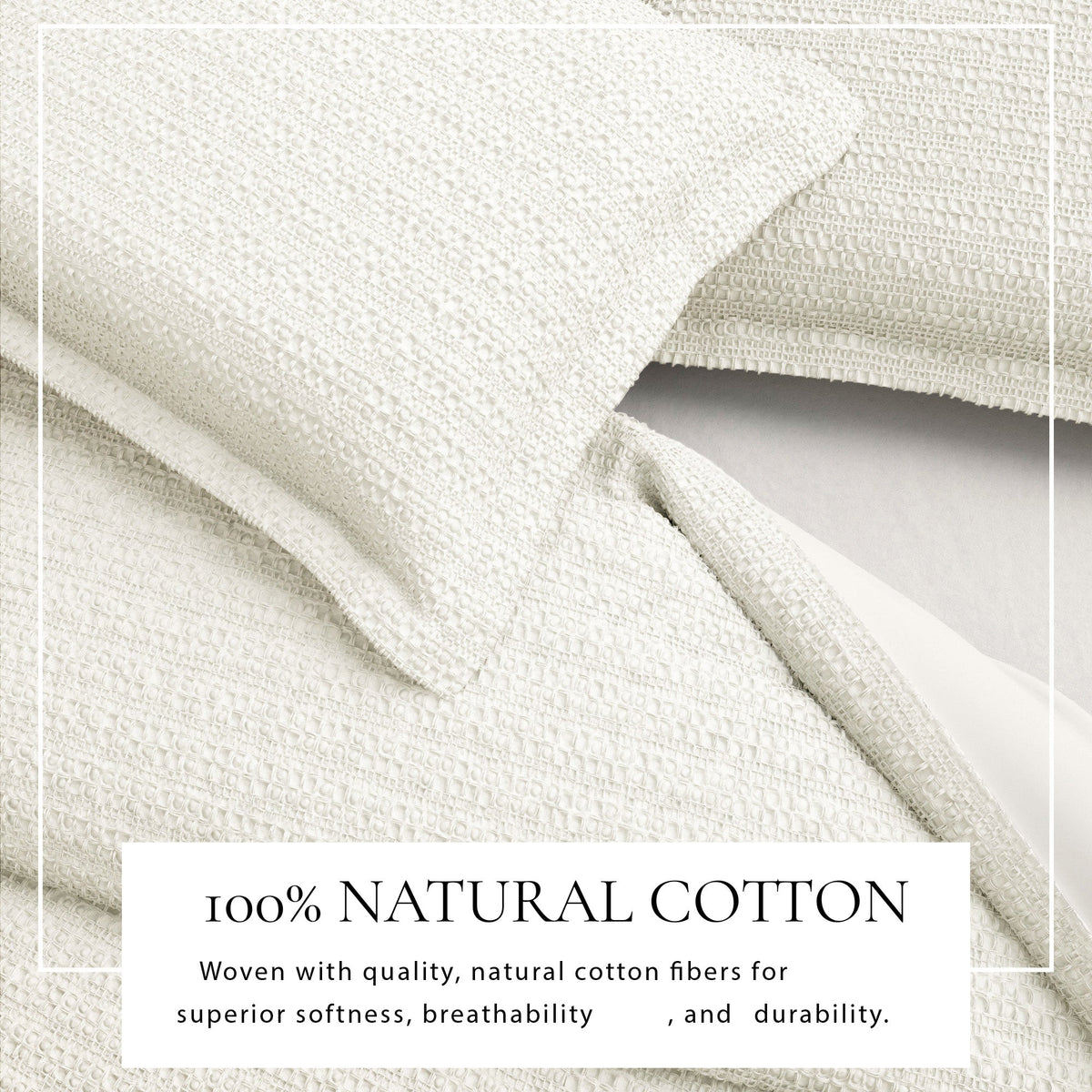 100% Cotton Honeycomb Waffle Duvet Set - Mattea Collection