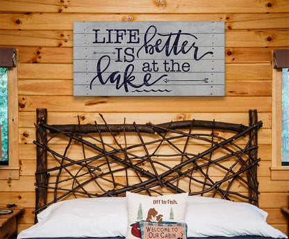Life Is Better At The Lake - Canvas