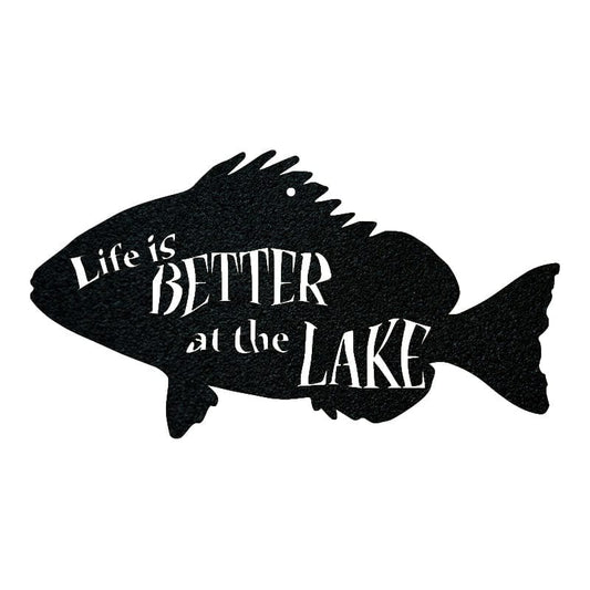 Metal Lake Sign - Rustic Lake House Decor
