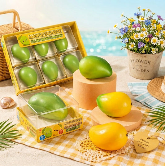 Mango Squeeze Crunchy Color Change Squishy
