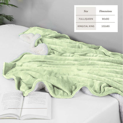 Velvet Plush Sherpa Bed Blanket - Sherpa Fleece Collection