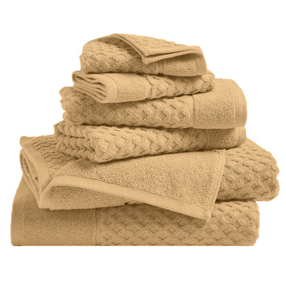 Cotton Diamond Waffle Weave Bath Towel Set - Grayson Collection