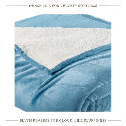 Velvet Plush Sherpa Bed Blanket - Sherpa Fleece Collection