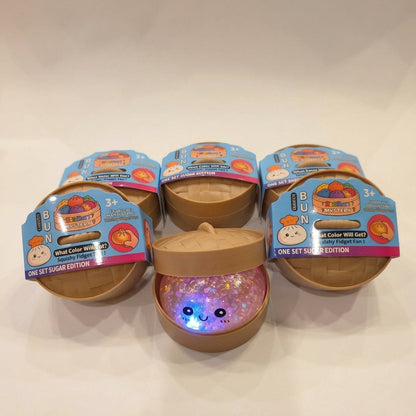 Light-Up Glitter Dumpling Squishy Fidget Toy