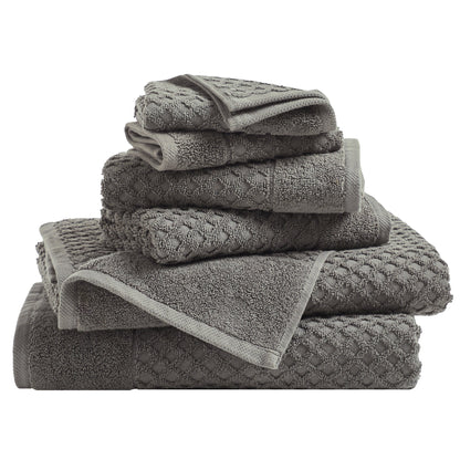 Cotton Diamond Waffle Weave Bath Towel Set - Grayson Collection