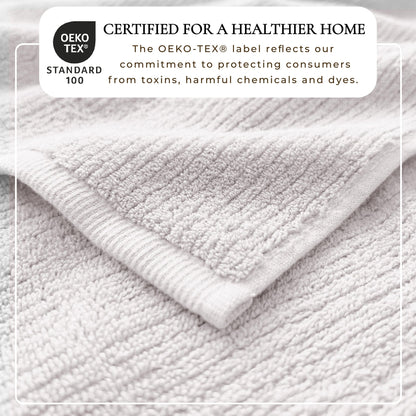 Turkish Cotton Ribbed 6-Piece Bath Towel Set - Georgiana Collection