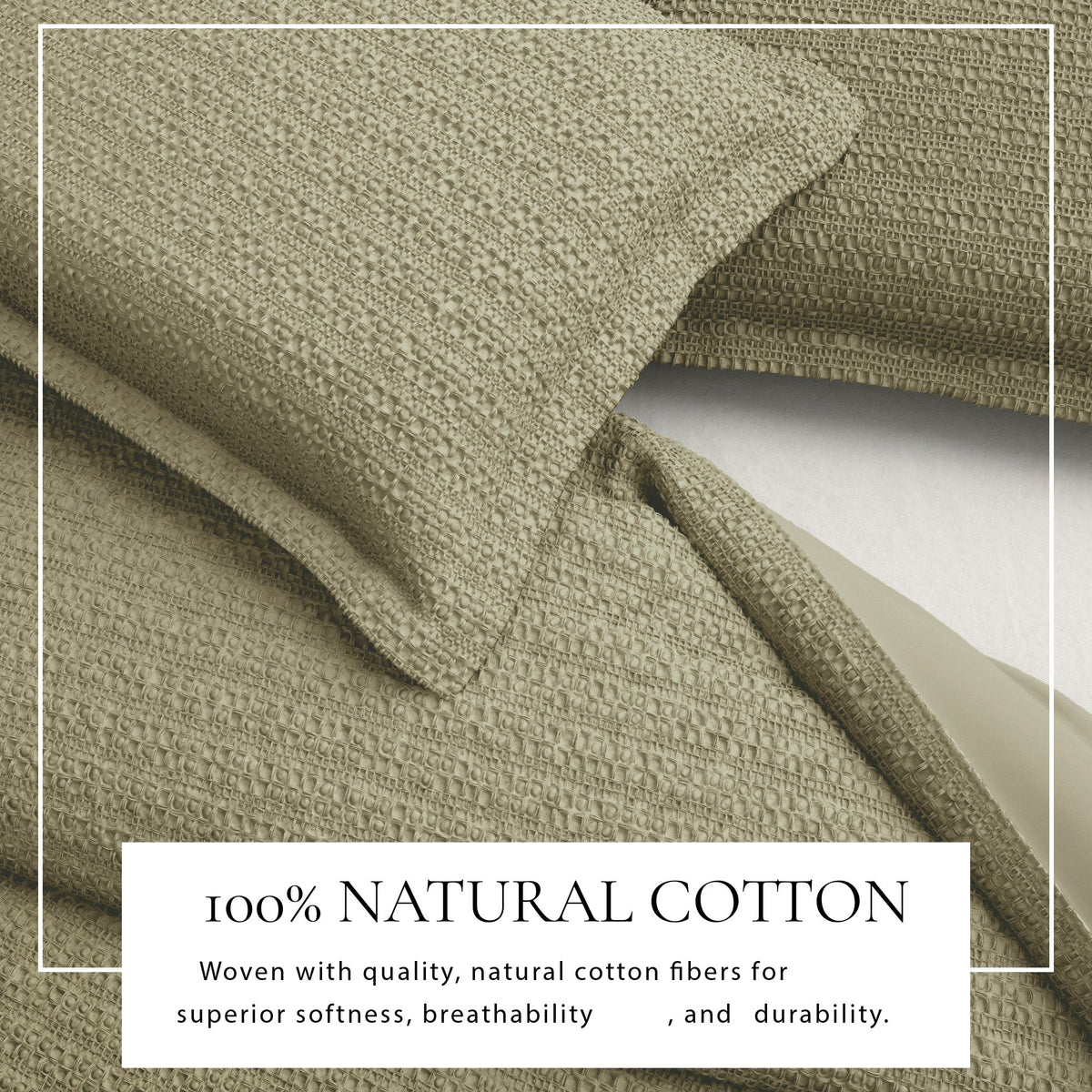 100% Cotton Honeycomb Waffle Duvet Set - Mattea Collection