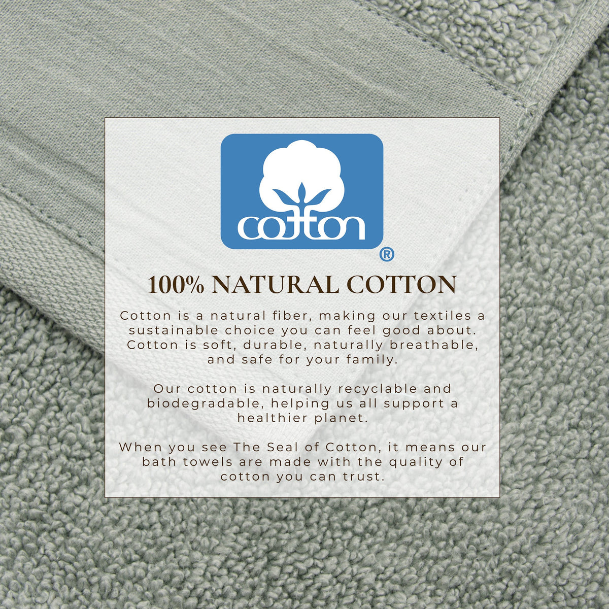 Cotton Linen-Like Border 6-Piece Towel Set - Priya Collection
